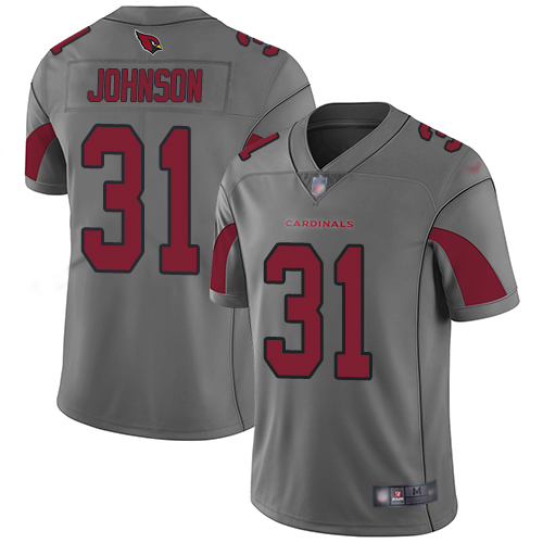 Arizona Cardinals Limited Silver Men David Johnson Jersey NFL Football #31 Inverted Legend